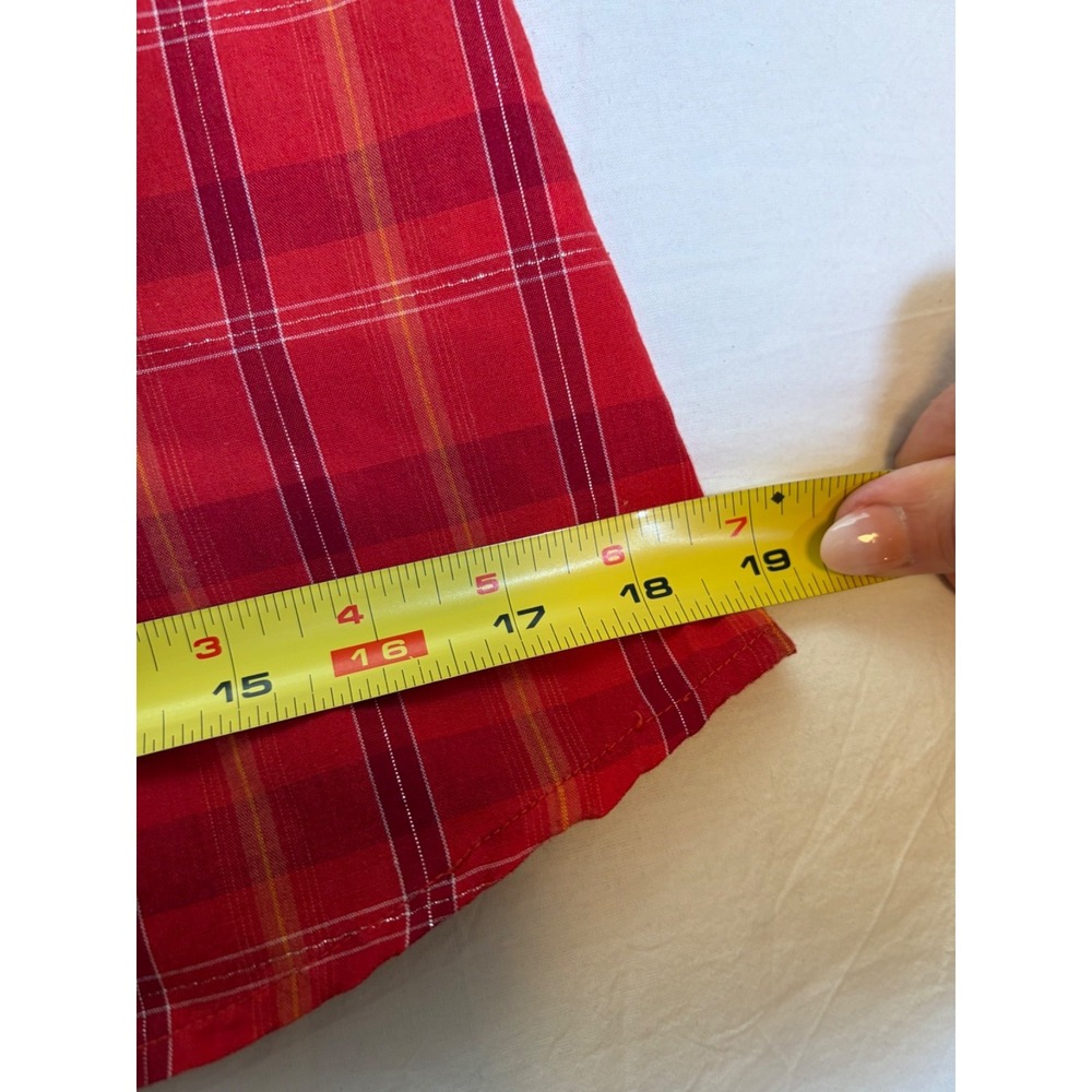 Vtg ROPER Red Plaid Pearl Snap Western Shirt~Womens M~Sleeveless Cowgirl Rodeo - Picture 12 of 14
